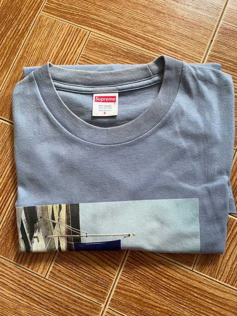 SUPREME TEE BANNER FLAG Men s Fashion Tops Sets Tshirts