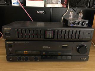 TECHNICS SU-V78 Class A Integrated Amp w/ Phono + SH-GE 50 Stereo  7-band Graphic Equalizer - nice!