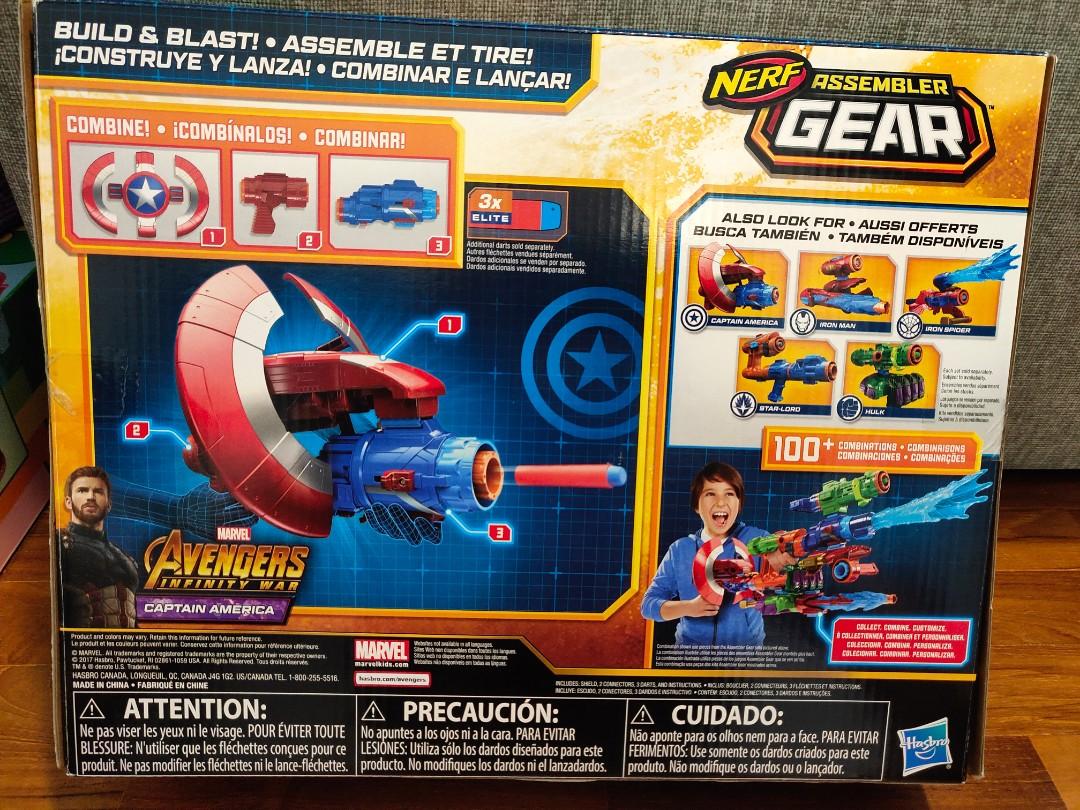 The Avengers AVENGERS Marvel Infinity War Nerf Captain America Assembler  Gear Figure, Hobbies u0026 Toys, Toys u0026 Games on Carousell