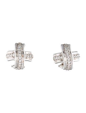 Tiffany and co x earrings discount
