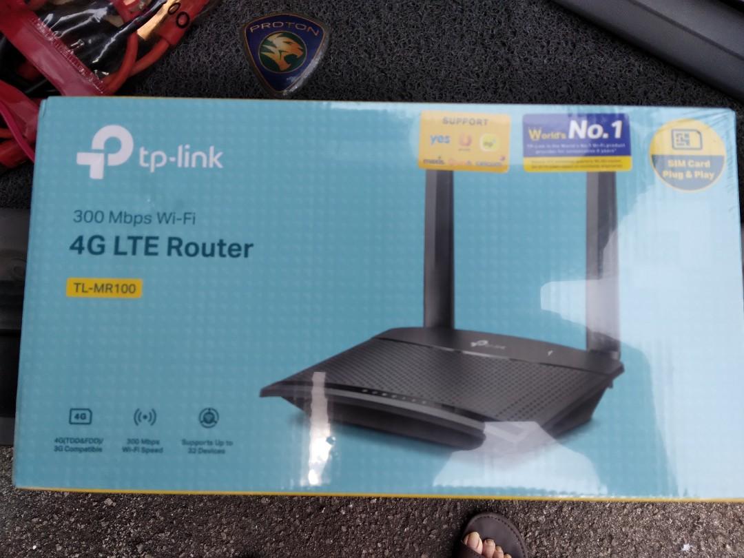 Tplink 300mbps 4g Lte Router Tl Mr100 Electronics Computer Parts Accessories On Carousell