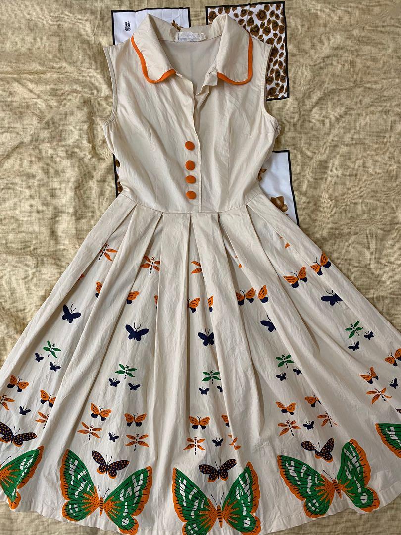 Vintage butterfly dress clearance
