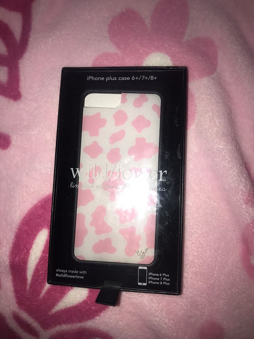Pink moo wildflower case clearance