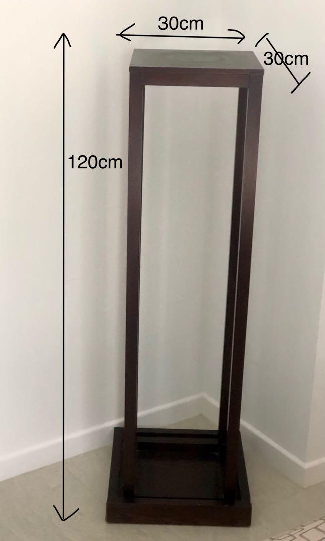 Wooden tall display stand, Furniture & Home Living, Furniture, Shelves