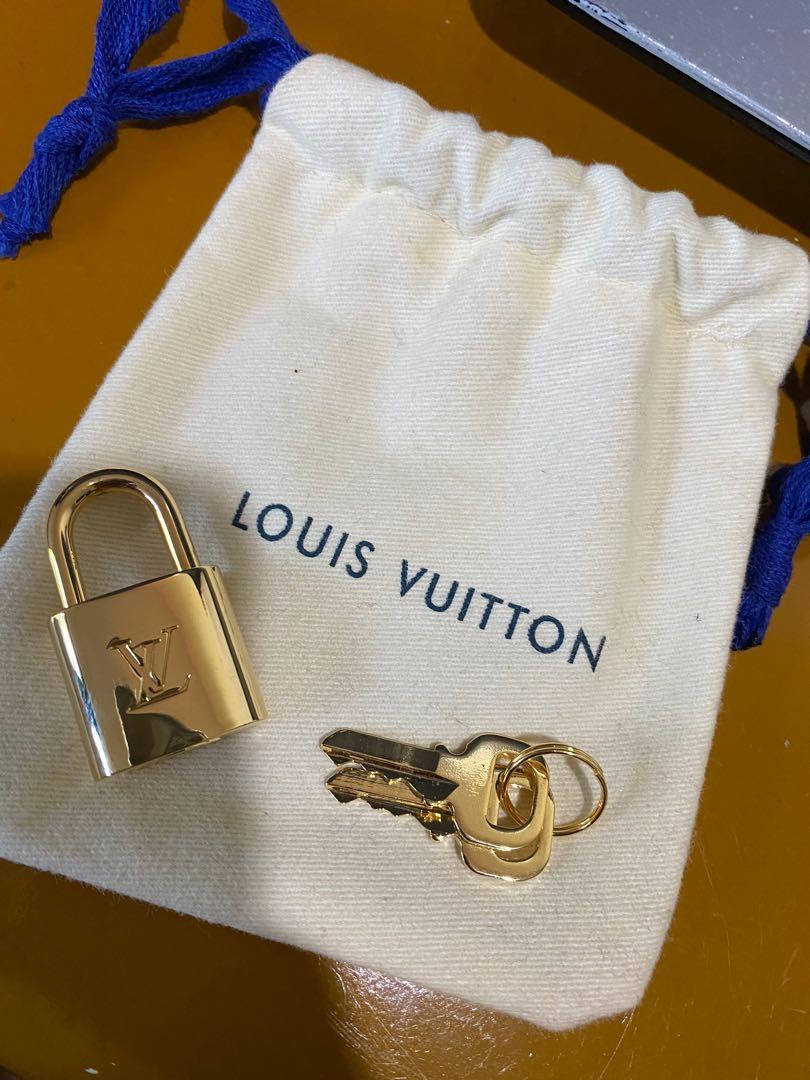 LV Padlock + Key + dust bag, Luxury, Accessories on Carousell