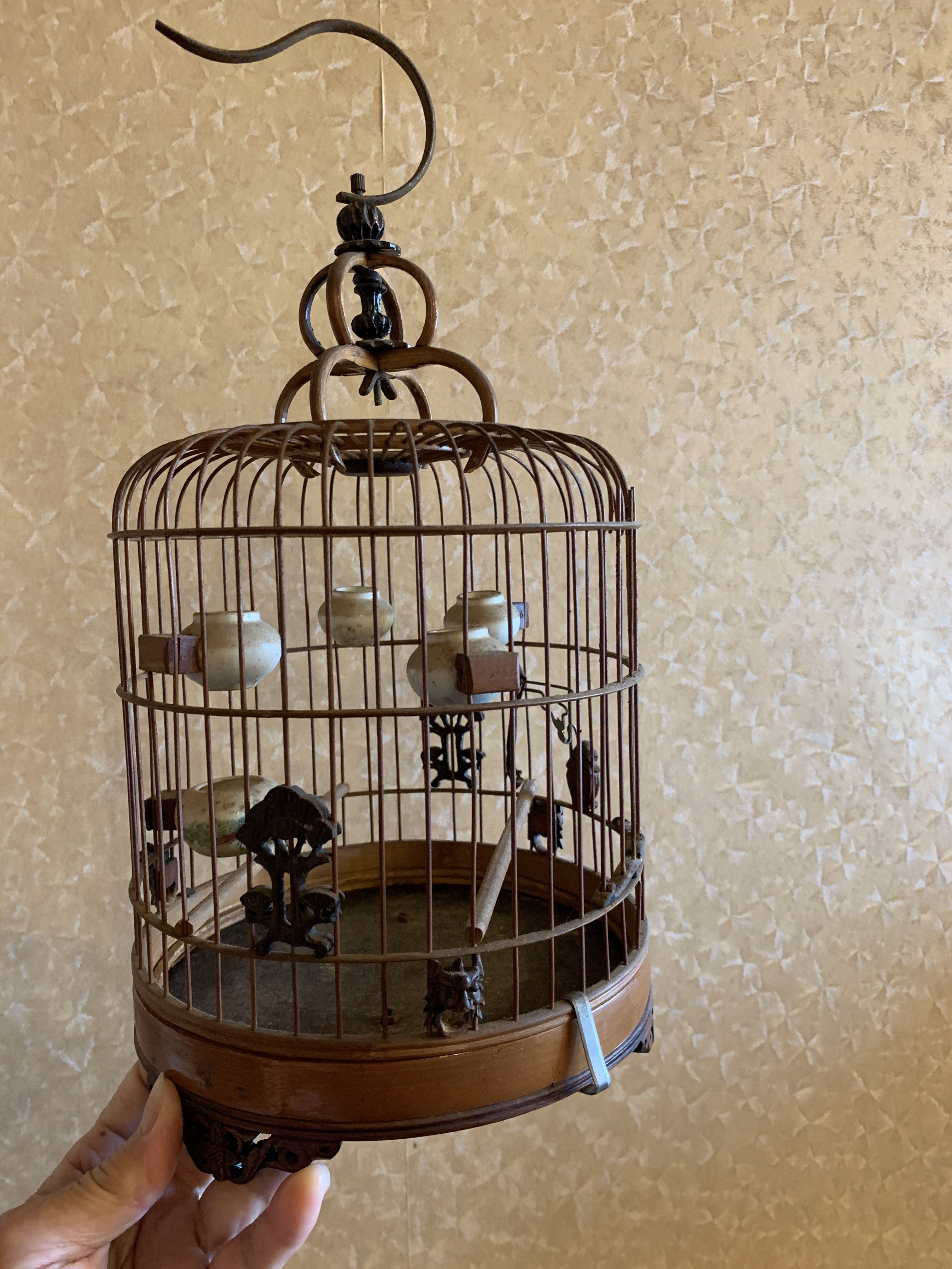 44絲古董雀籠老雀籠連雀杯vintage bird cage 珍藏舊中古鳥籠雀仔