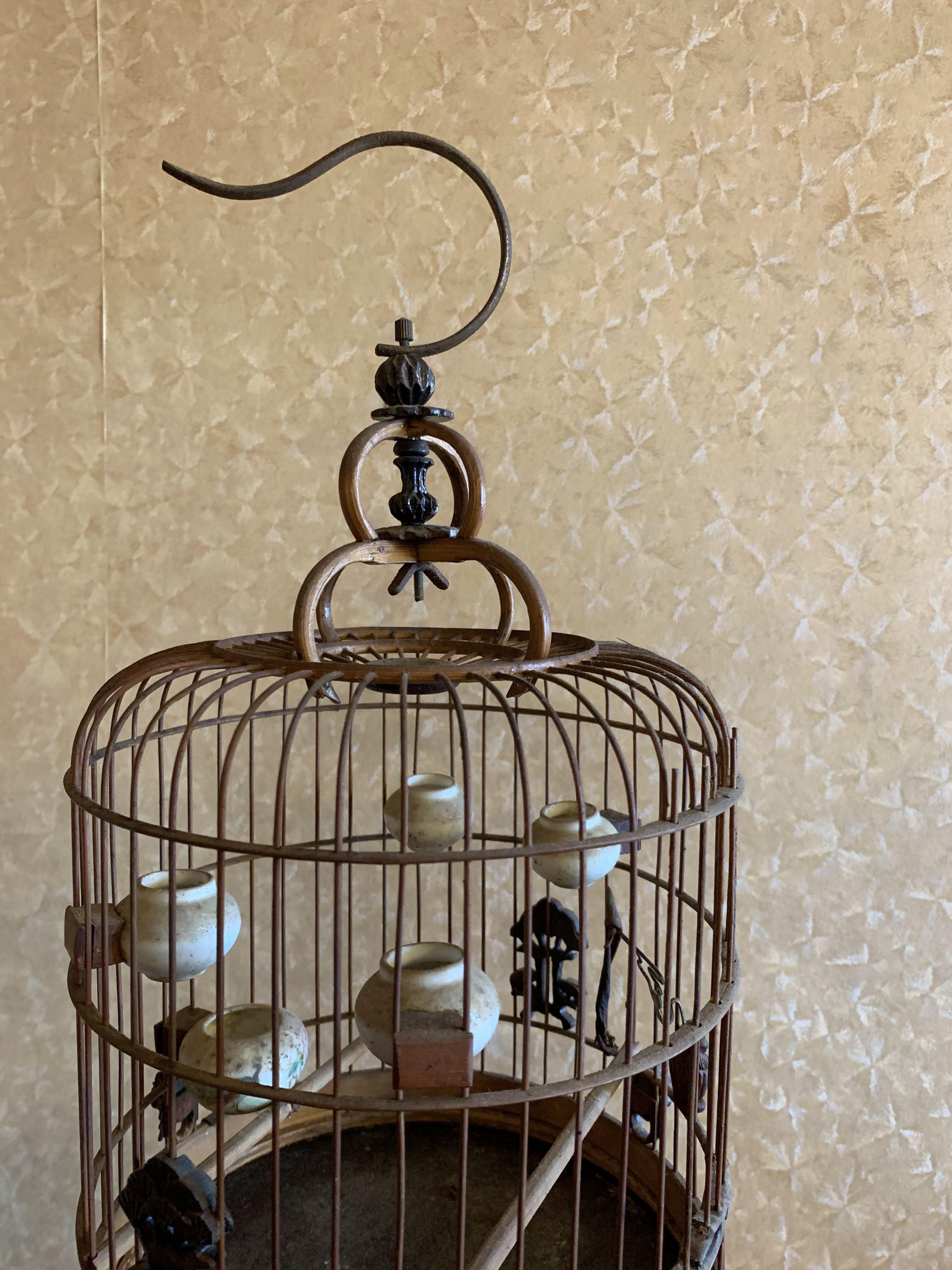 44絲古董雀籠老雀籠連雀杯vintage bird cage 珍藏舊中古鳥籠雀仔金絲雀