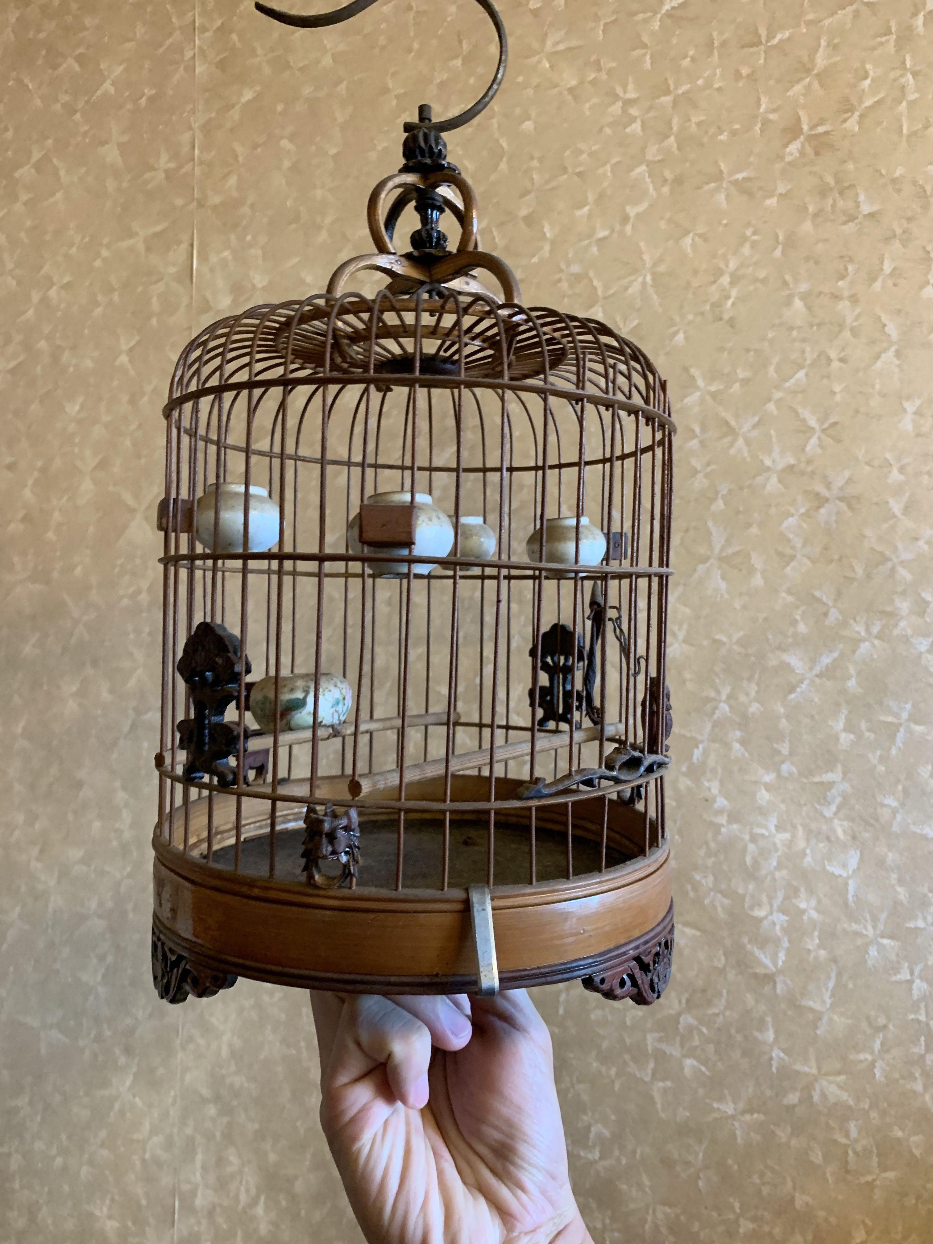 44絲古董雀籠老雀籠連雀杯vintage bird cage 珍藏舊中古鳥籠雀仔