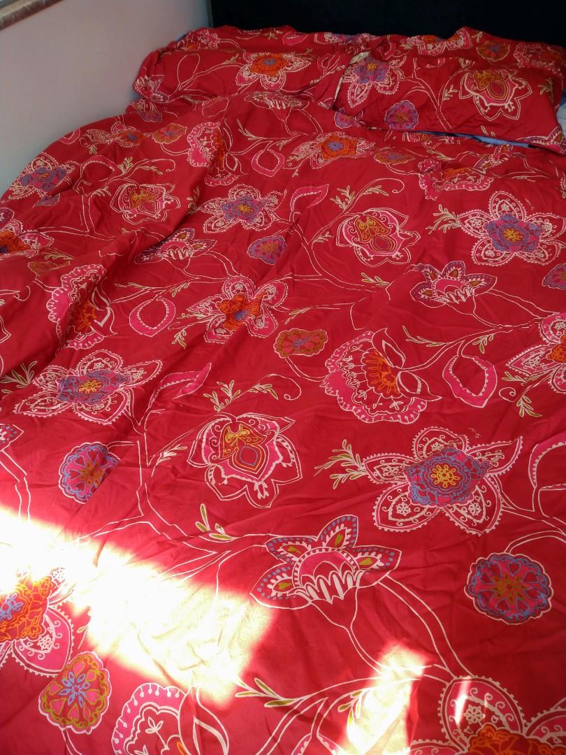 結婚安床紅色床品套裝 傢俬 家居 其他 Carousell