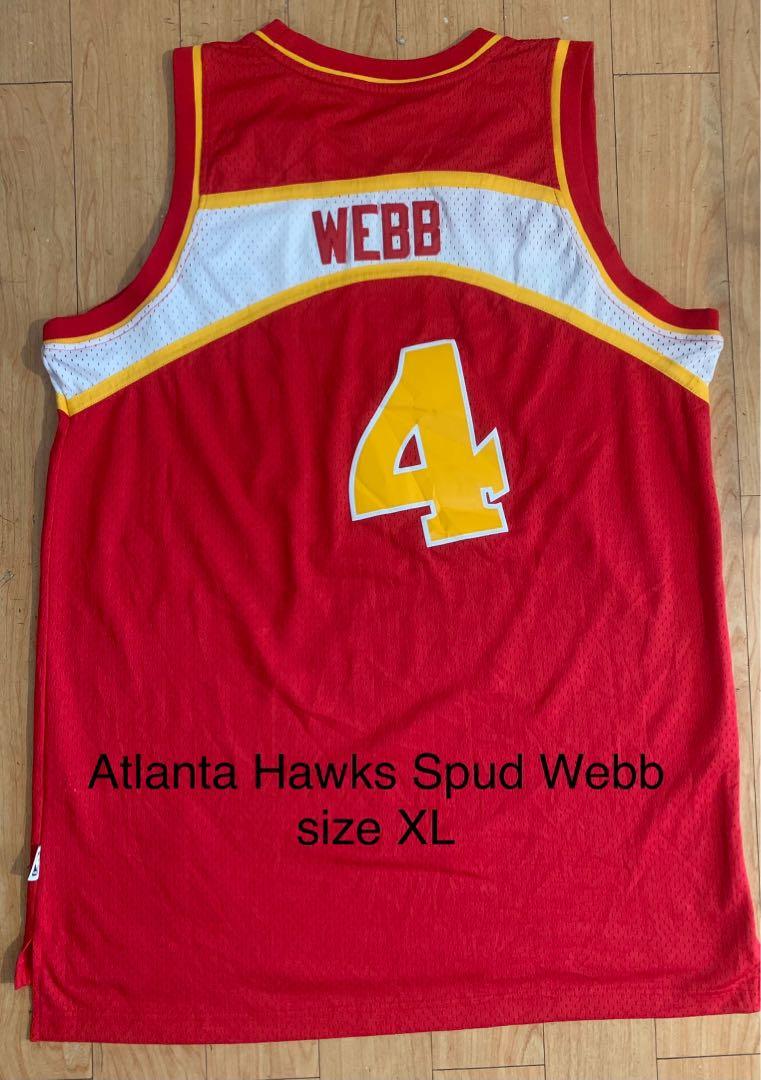 Adidas Atlanta Hawks Spud Webb Hardwood Classics NBA Swingman Jersey Sz XXL  2XL