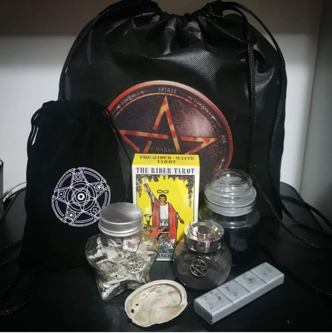 Altar tools (Category: Religious Items) located in Cavite. Submitted by asianpretty (Listing ID 1080830200, Image 1). Description: New Altar tools today Drawstring Kit P450 1 Drawstring pouch 1-star jar loose California white sage 1 abalone mini 1 protection salt 1 bar charcoal (4 cuts) Witches Altar Kit PHP 1700 1 witches tarot card reprint 1 tarot pouch 1 altar cloth 1 black candle 1 black salt 1 white sage and palo santo bundle minis 1 altar t