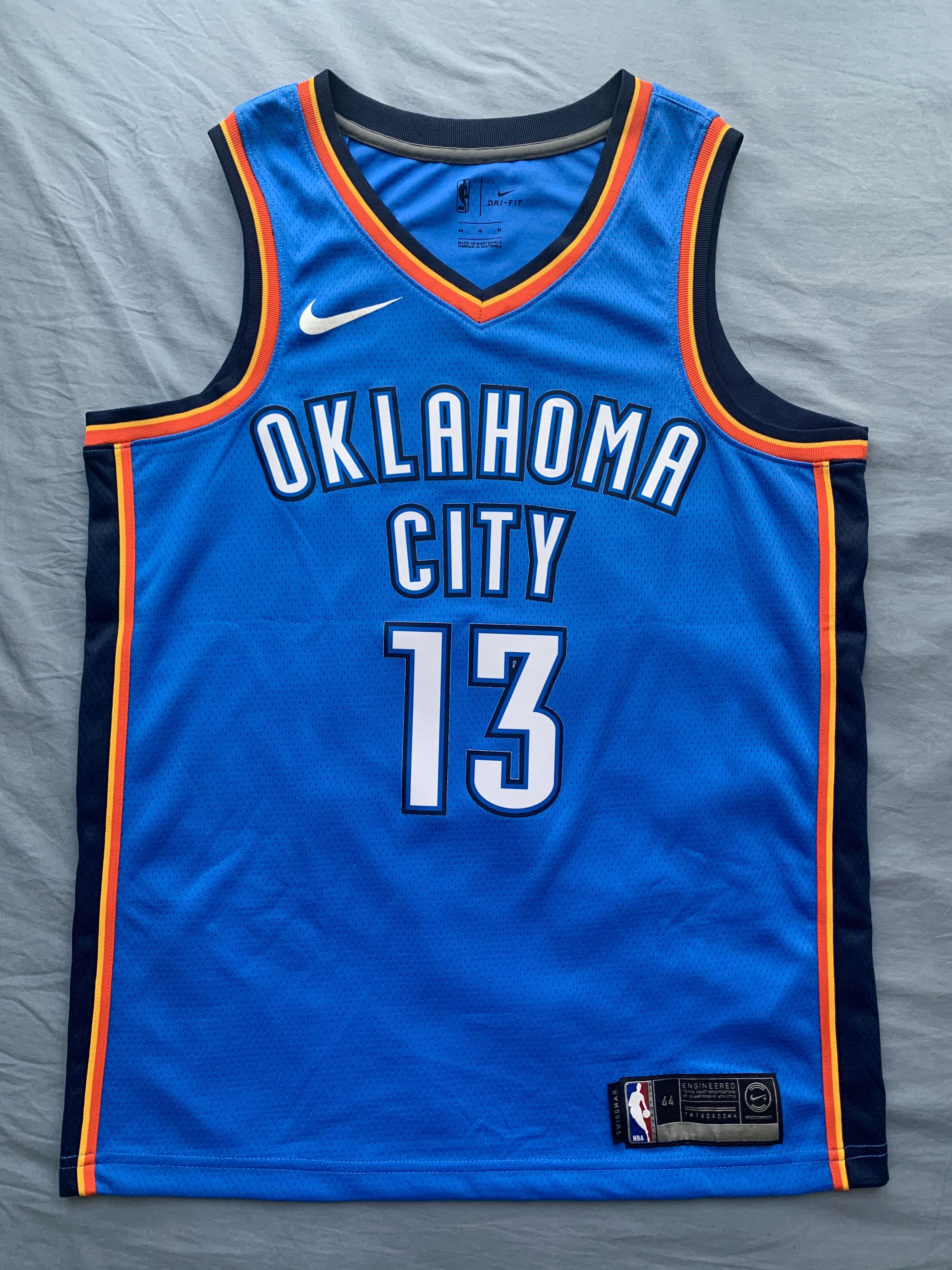 NBA Oklahoma City Thunder Paul George Basketball Jersey – Vintage
