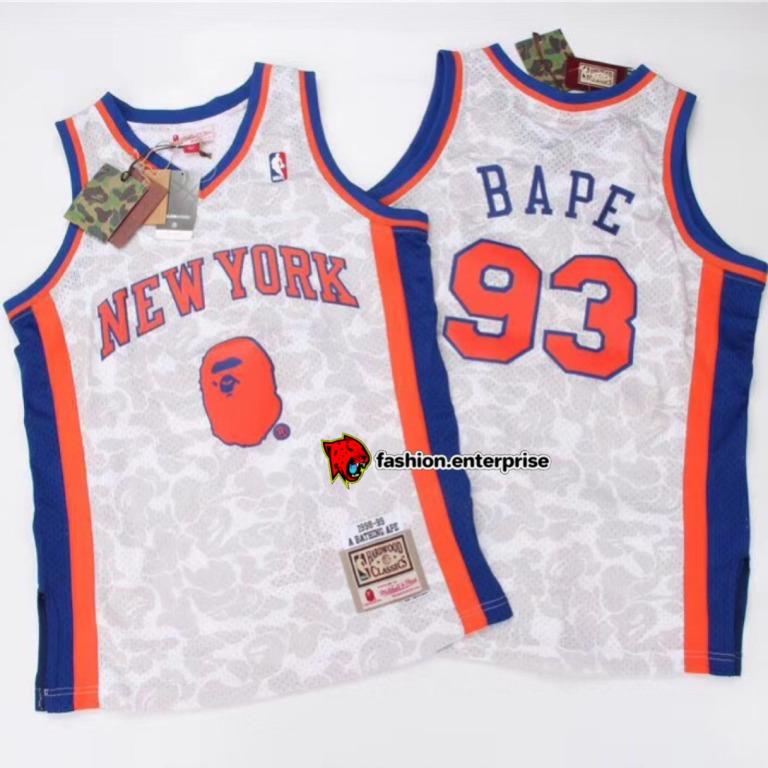 Bape x Mitchell & Ness Lakers ABC Basketball Swingman Jersey 'Yellow' | Men's Size M