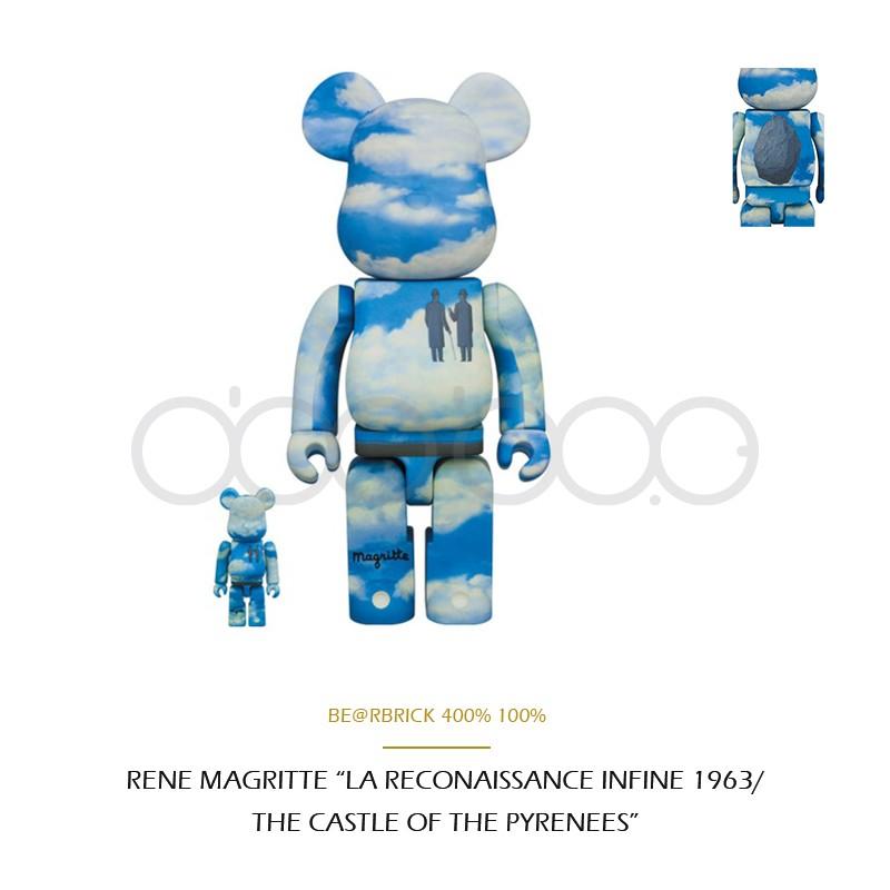 Bearbrick Rene Magritte 400% + 100%, Hobbies & Toys, Collectibles 