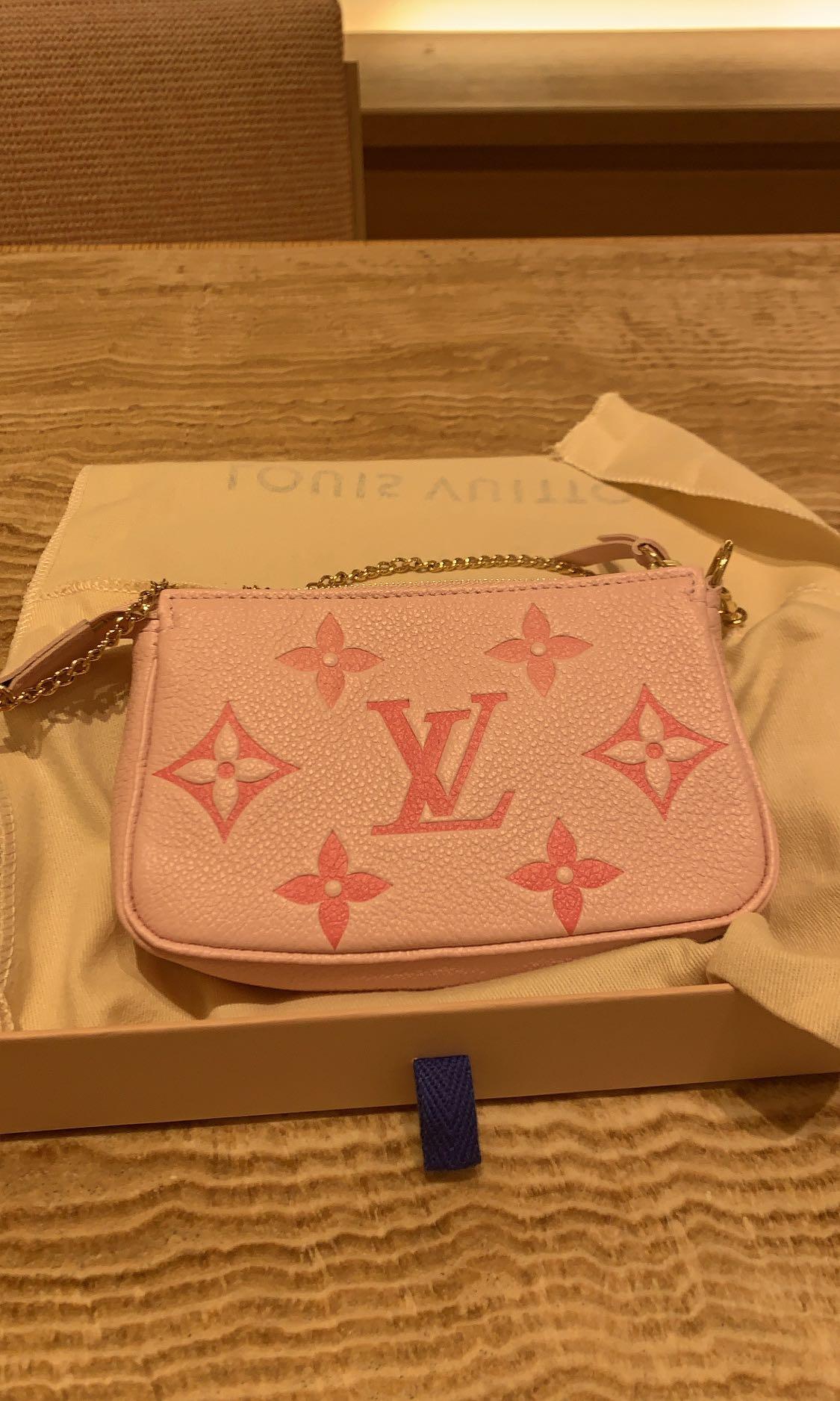 BRAND NEW Louis Vuitton pink mini pochette, Luxury, Bags & Wallets
