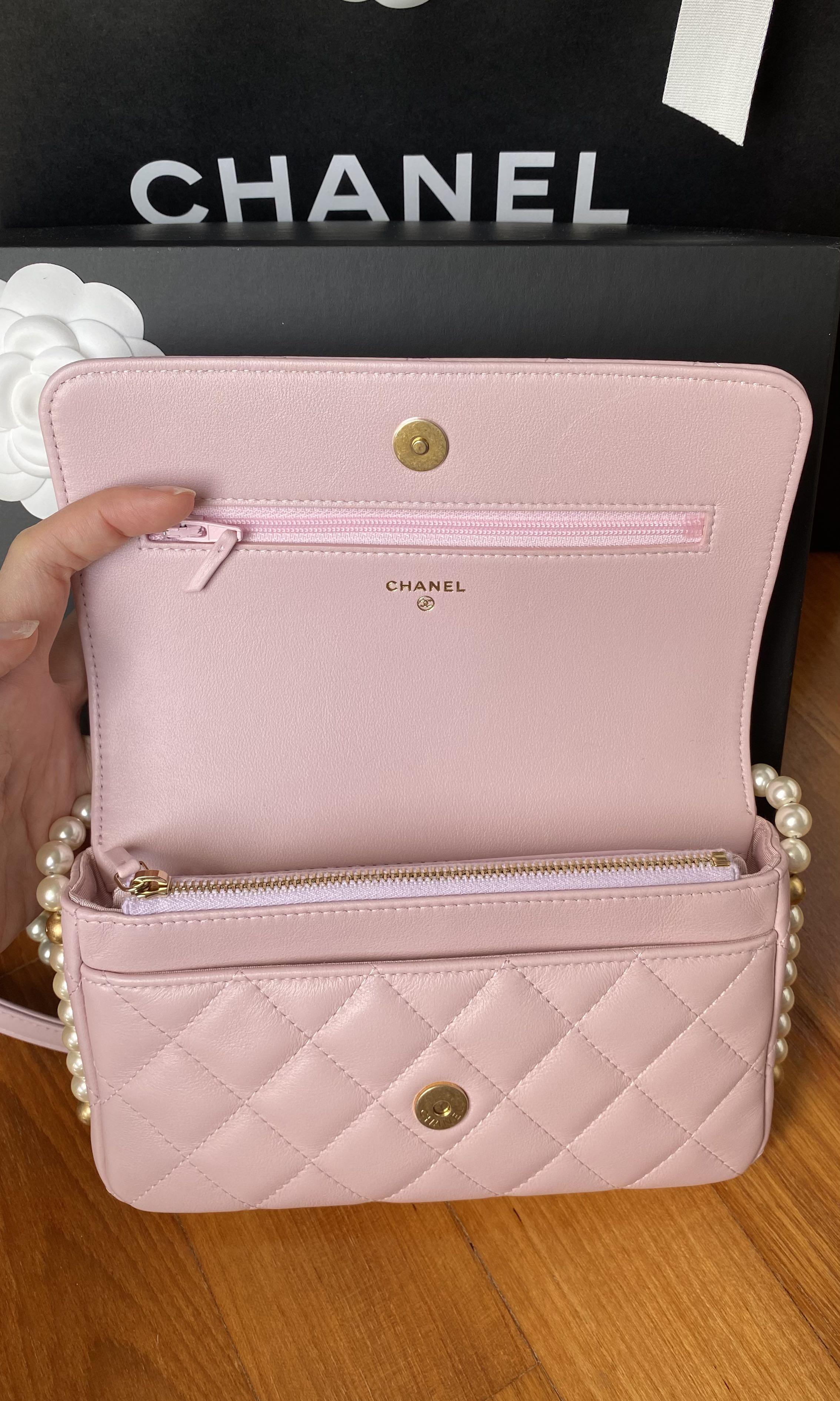 Chanel WOC in Baby Pink with Pearl strap
