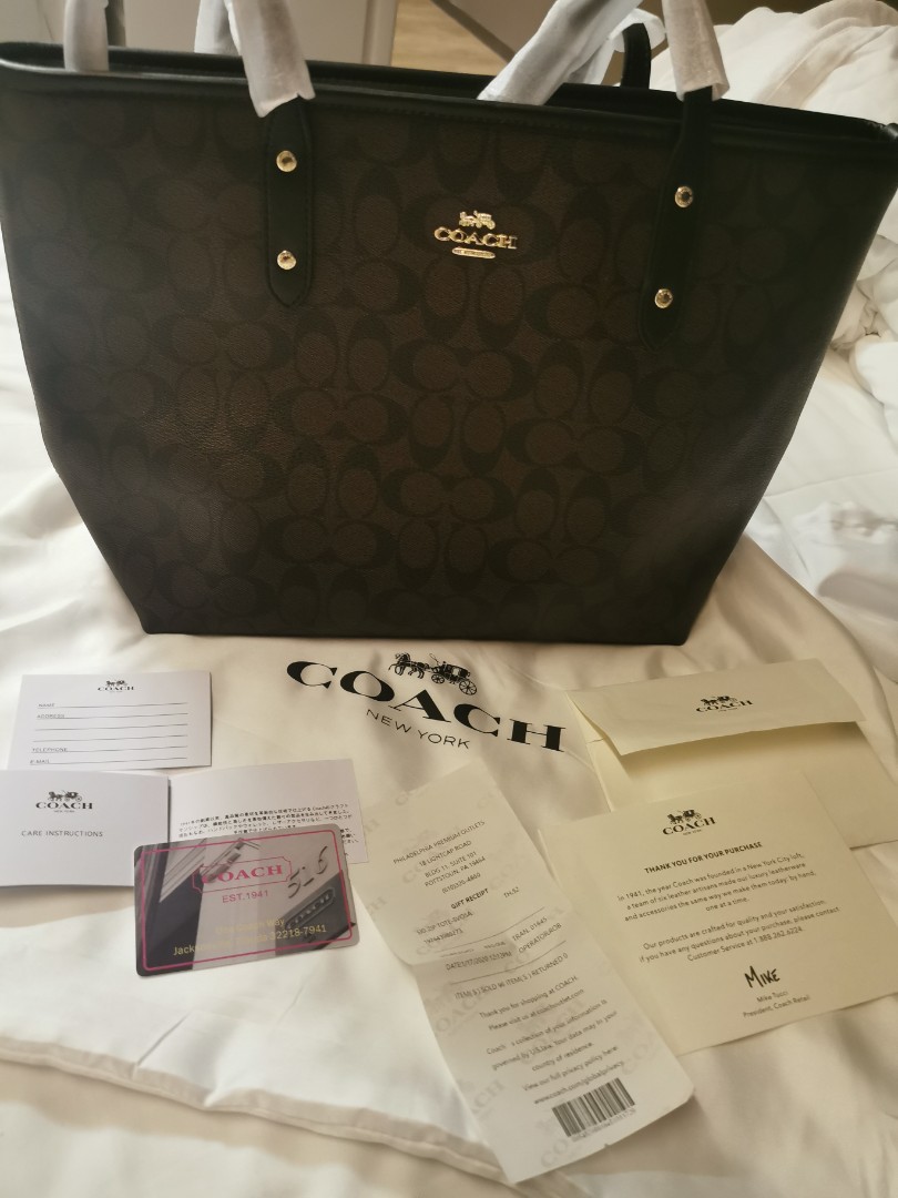 Coach zip best sale city tote