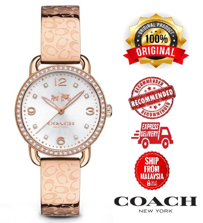 Coach delancey watch rose gold deals