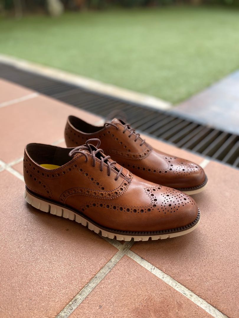 Cole Haan Zerogrand Wing Ox Brogues British Tan Men s Fashion Footwear Dress Shoes on Carousell