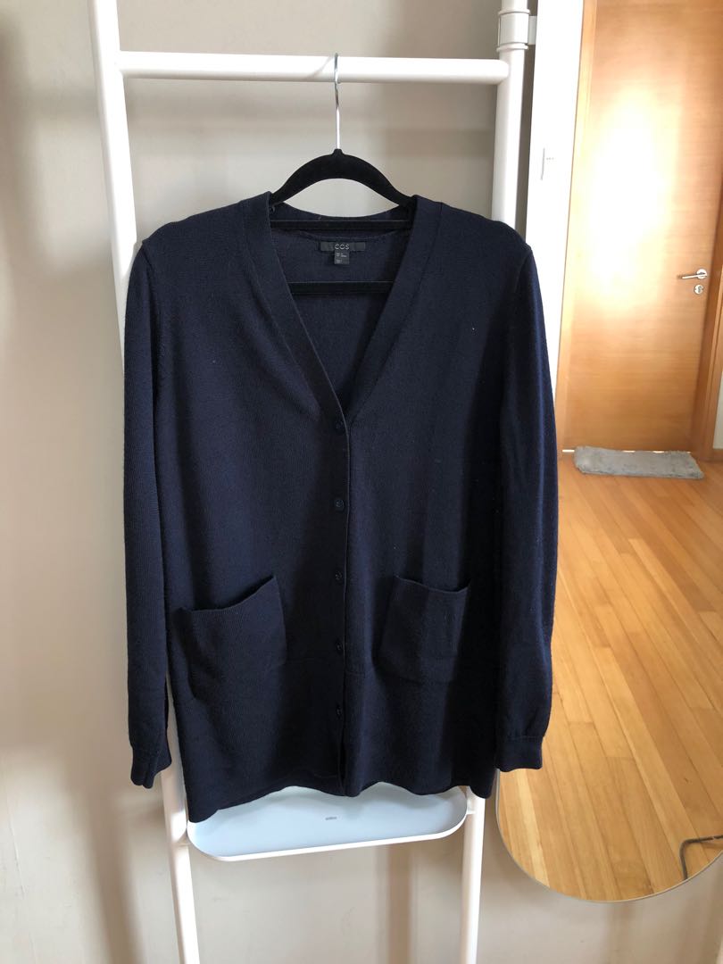 cos blue cardigan