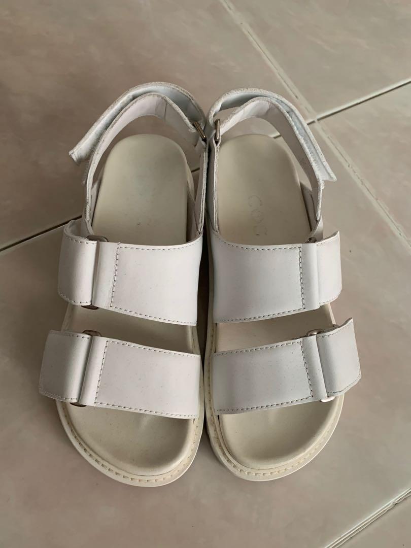COS white sandals
