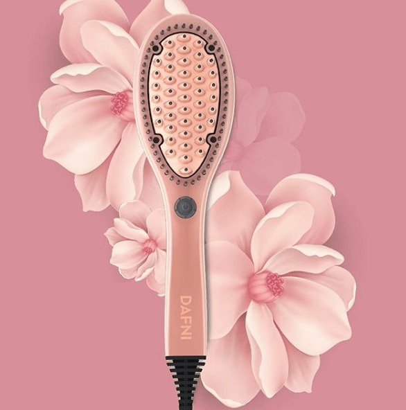 DAFNI ROSE GOLD HAIR STRAIGHTENING CERAMIC BRUSH Limited edition
