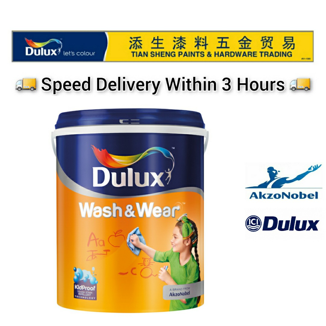 Dulux Wash & Wear Washable Interior Paint ICI Dulux 1L, 5L and