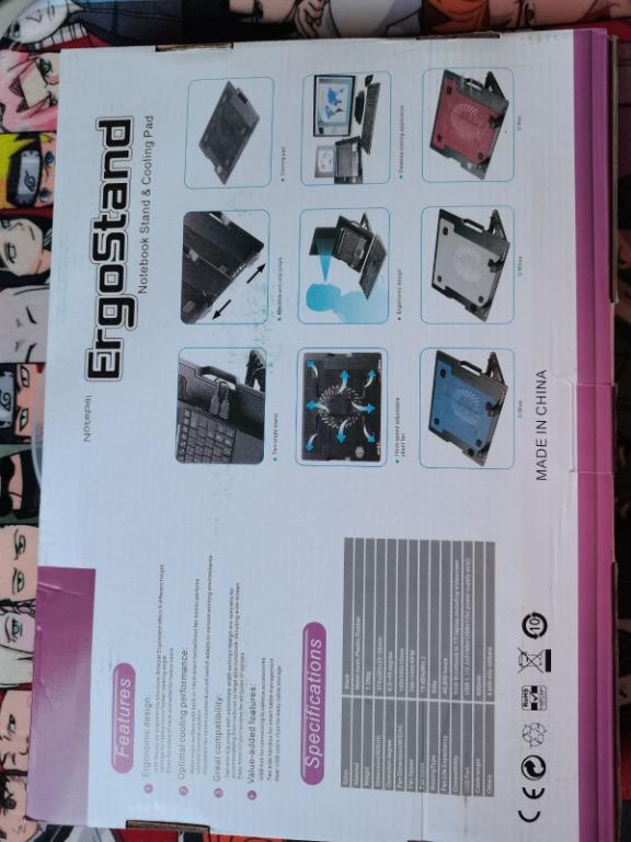 Ergostand Notebook Cooling Pad (Category: Other Accessories) located in Quezon City. Submitted by chiefmaster (Listing ID 1080922594, Image 1). Description: once pa lang po nagamit. RFS: Decluttering Buyer will shoulder the delivery fee.