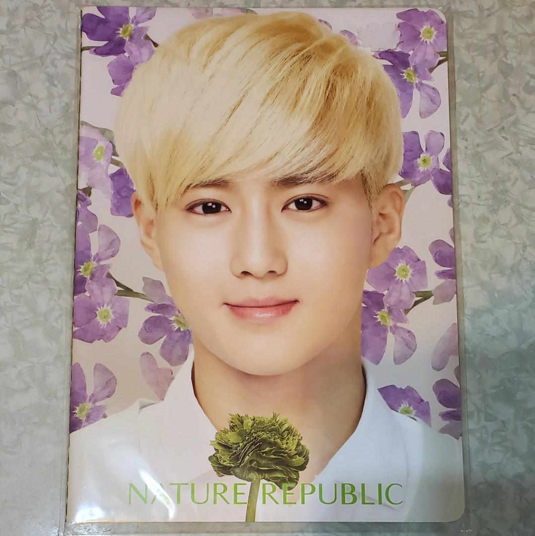 全新 絕版exo金俊勉suho記事本簿nature Replubic Nr紀念品notebook Xiumin Suho Baekhyun Chen Chanyeol Do Kai Sehun 珉碩俊勉伯賢鐘大燦烈敬秀鍾仁世勳 韓流