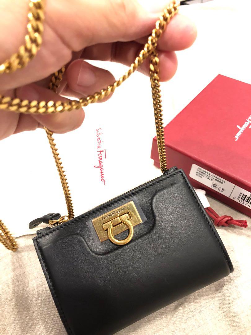 Salvatore Ferragamo Trifolio Leather Mini bag Wallet