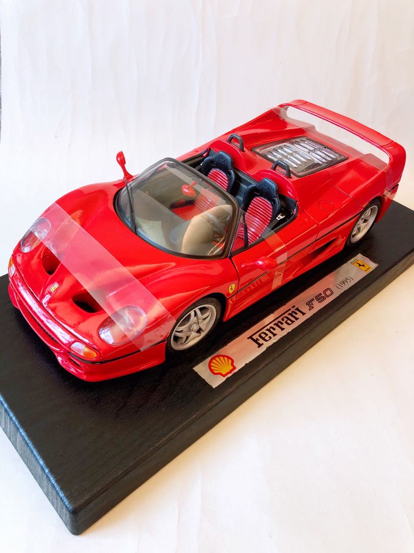 Ferrari 1:18 模型車Shell Collezione FERRARI F50, 興趣及遊戲, 玩具