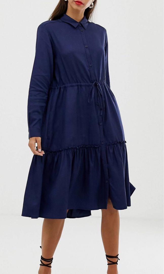 french connection midi shirt dress