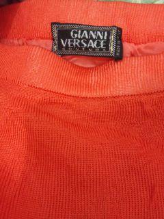 Gianni Versace Orange Skirt free white shirt