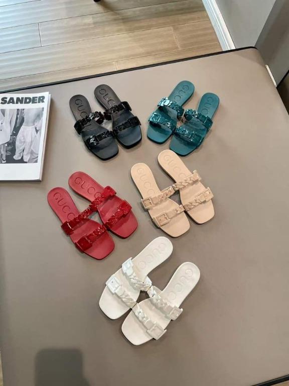 jelly buckle sandals