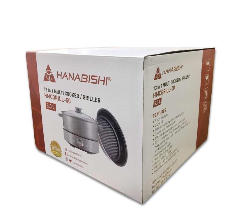 Hanabishi 13 in 1 Multi Cooker/Griller 5.0L, TV & Home Appliances