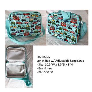 Harrods Lunch Bag with Adjustable Long Strap