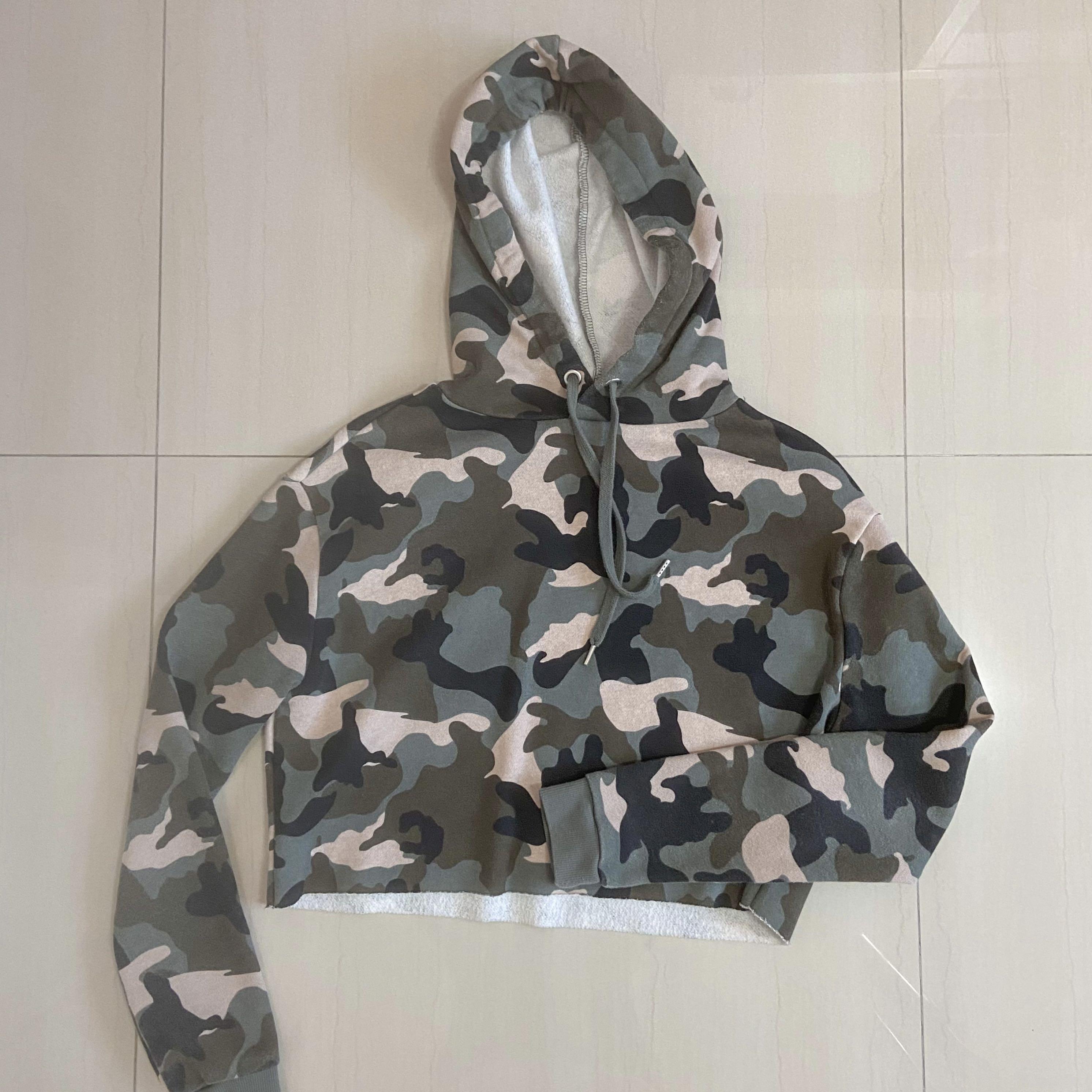 Camo cropped hoodie h&m sales