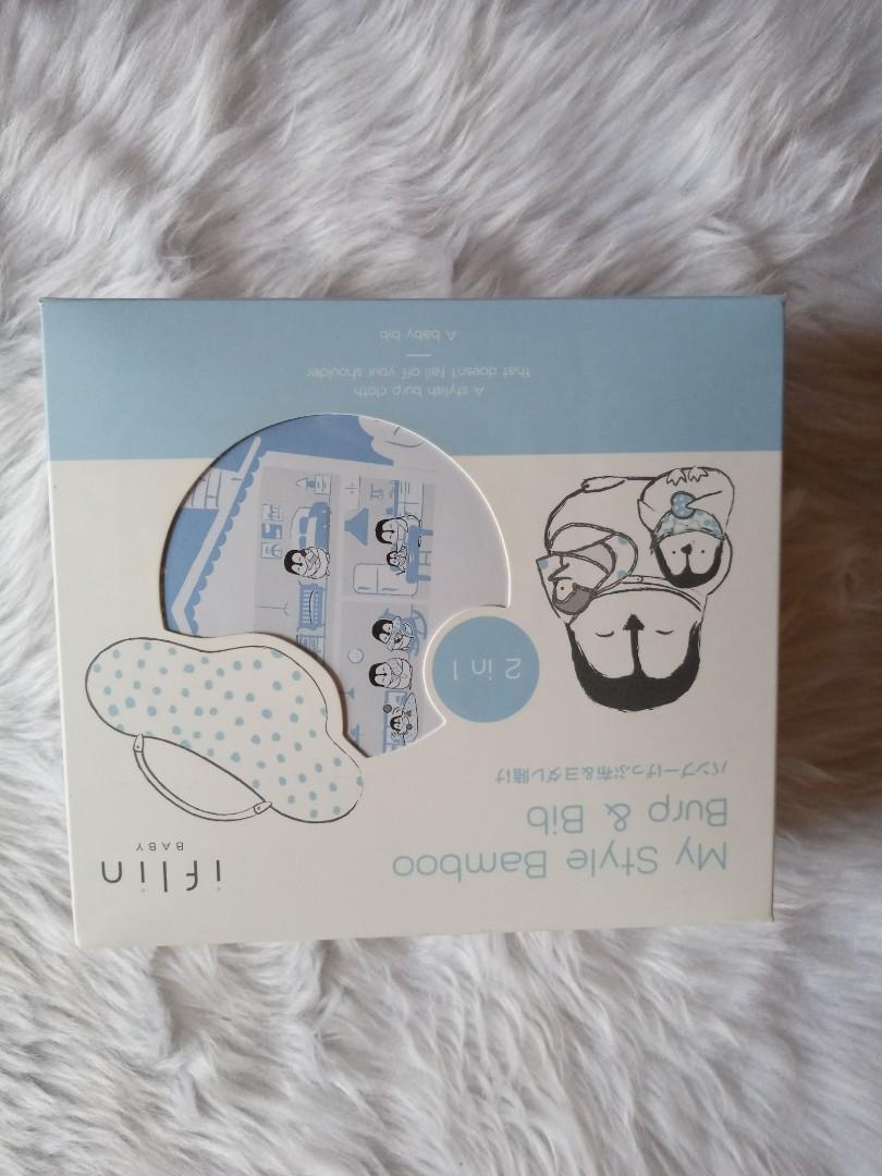 Iflin Burp and bib (Category: Breastfeeding & Bottle Feeding) located in Rizal. Submitted by allaboutbeautythings (Listing ID 1080957434, Image 3). Description: Brand New Iflin burp and bib. 2pcs color blue.