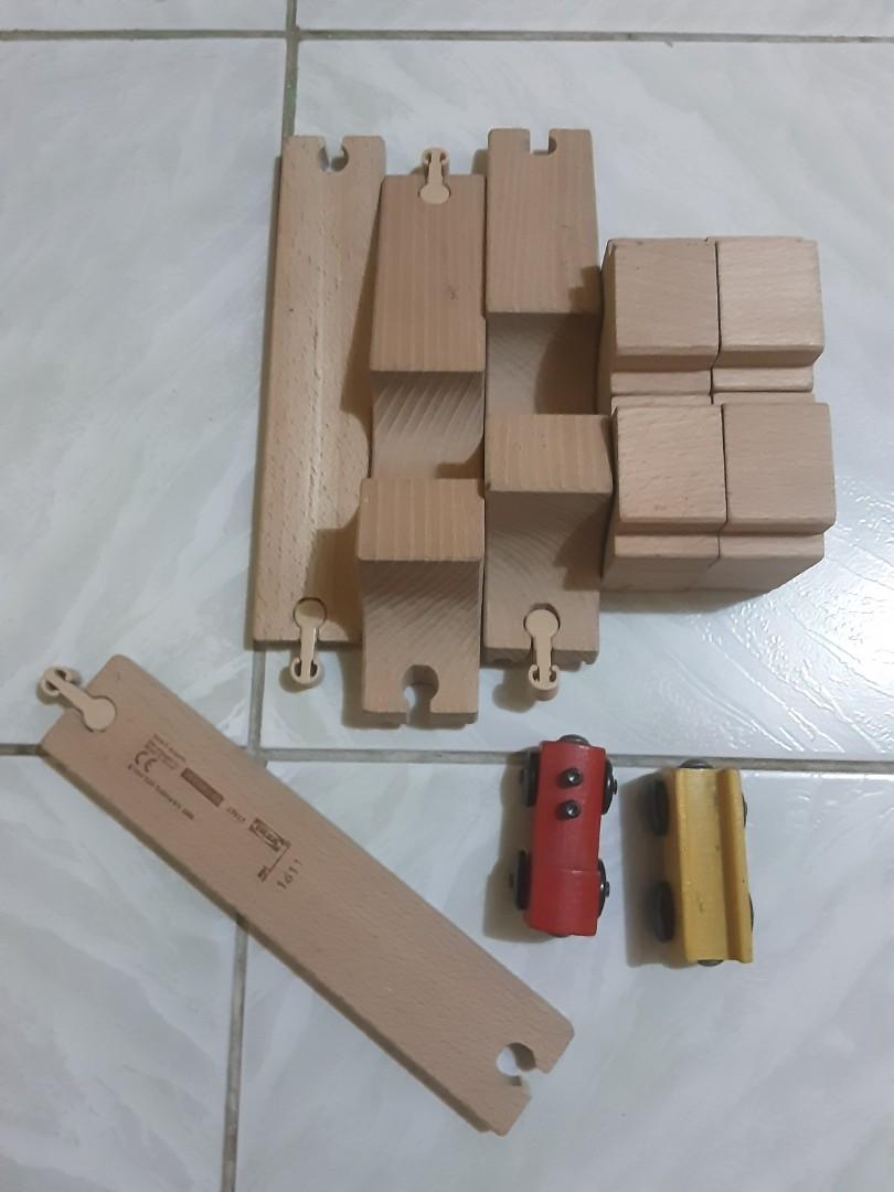 IKEA wooden train set (Category: Infant Playtime) located in Caloocan City. Submitted by yingwen_laoshi (Listing ID 1080794083, Image 3). Description: IKEA wooden train set is: *preloved, EUC *orig IKEA *NO broken nor missing parts *NO more pics to show *I can give discounts on bundle toy purchases (see my other posts) MOP: GCASH/BDO RFS: outgtown na.