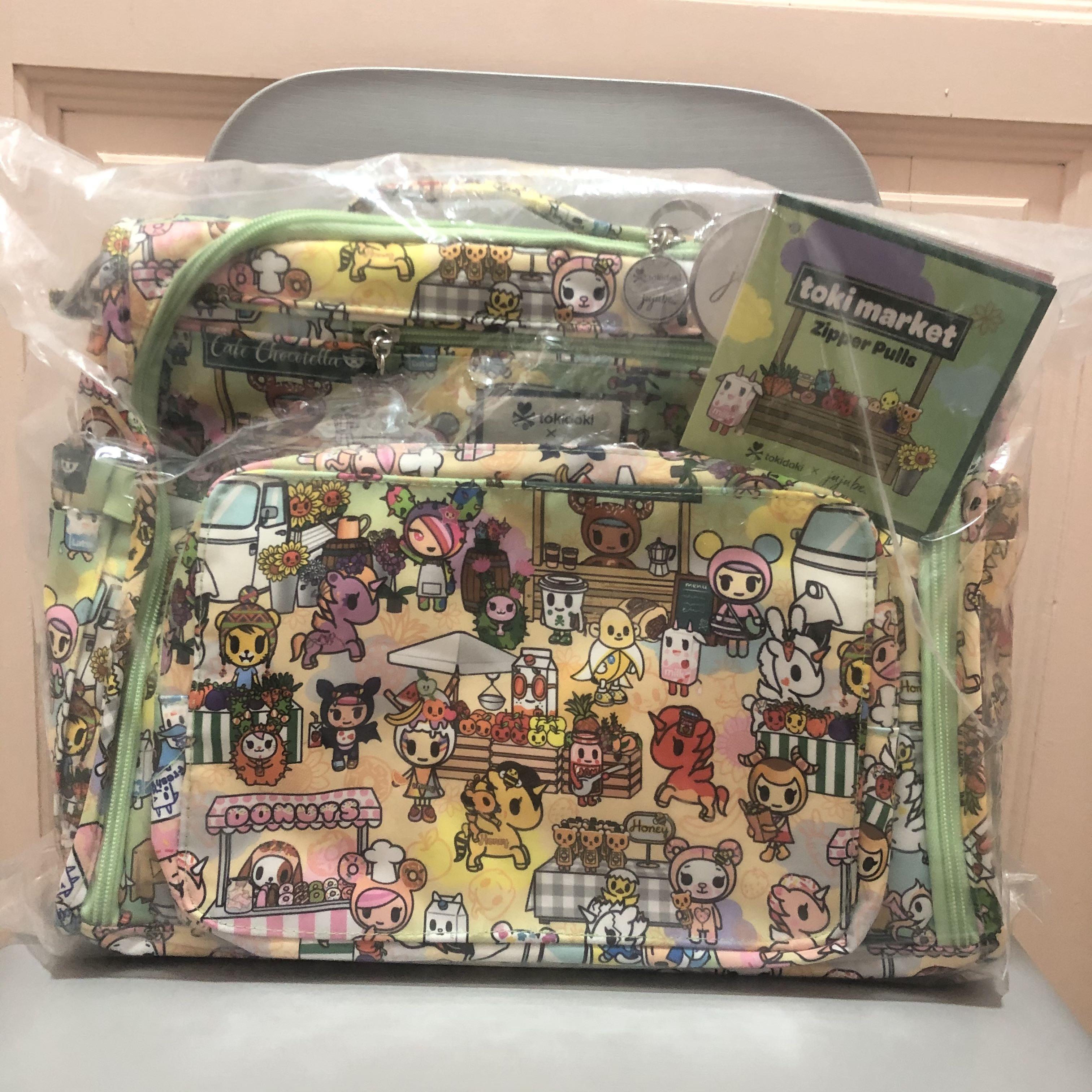 Ju Ju Be Tokidoki X BFF Baby Diaper Bag Backpack w Changing Pad Toki Market 