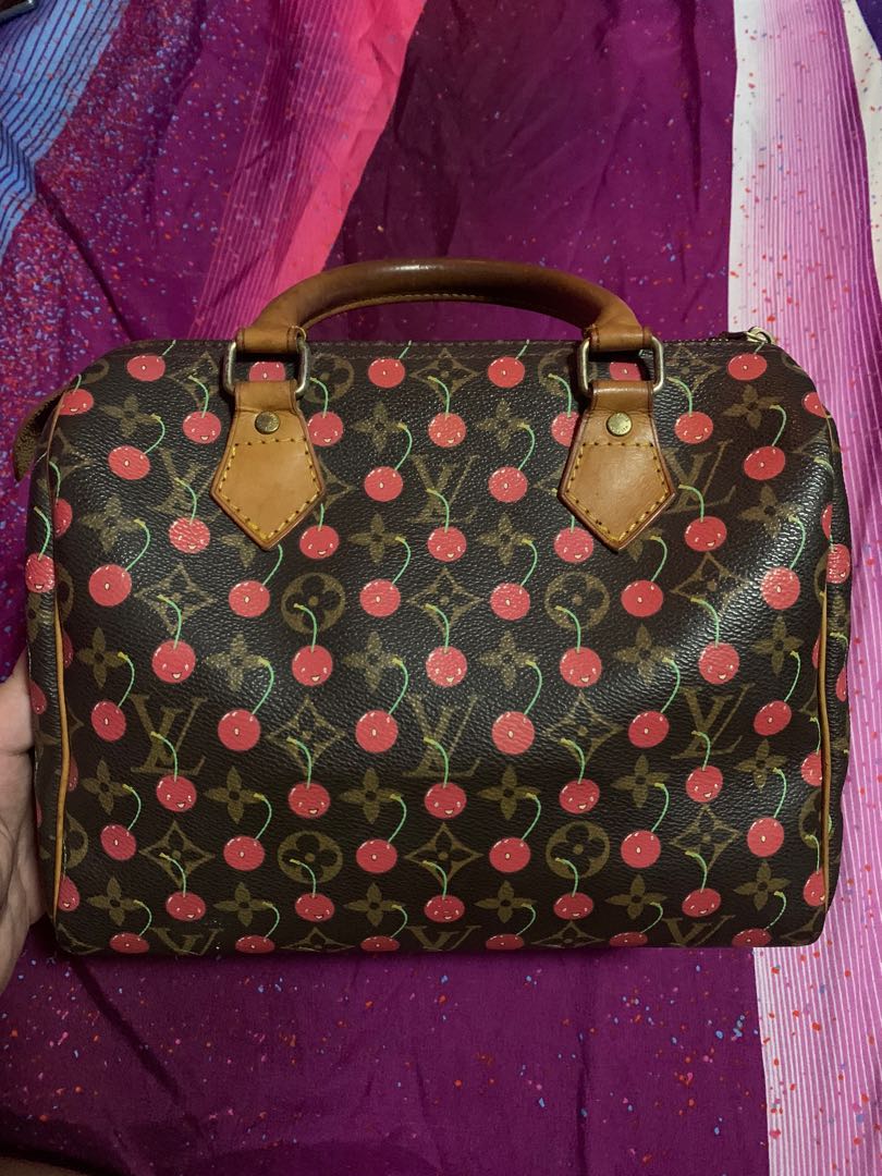 Louis Vuitton Speedy 25 Cherry Cerise's, Luxury, Bags & Wallets on Carousell