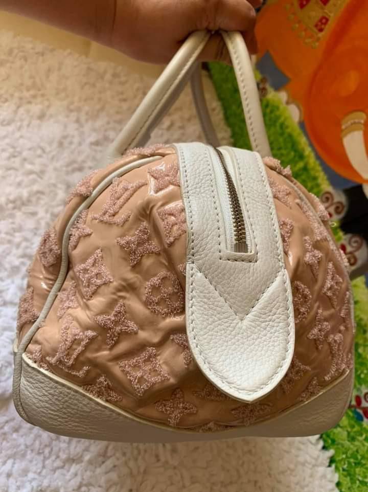 Louis Vuitton Limited Edition Rose Monogram Bouclettes Speedy Round Bag