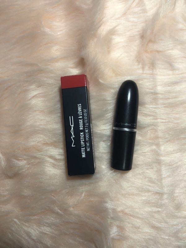 Authentic Mac Russian Red Lipstick (Category: Makeup) located in Caloocan City. Submitted by jbboby (Listing ID 1080925948, Image 2). Description: Just swatched on my hand, bought it from California as well. Item will be sanitized before shipping to the buyer..