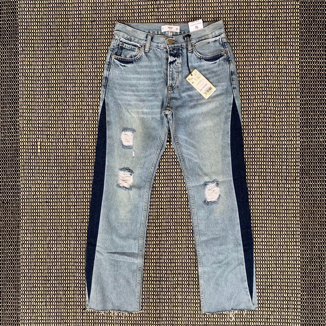 Mango sayana jeans NEW, Fesyen Wanita, Pakaian Wanita, Bawahan di Carousell