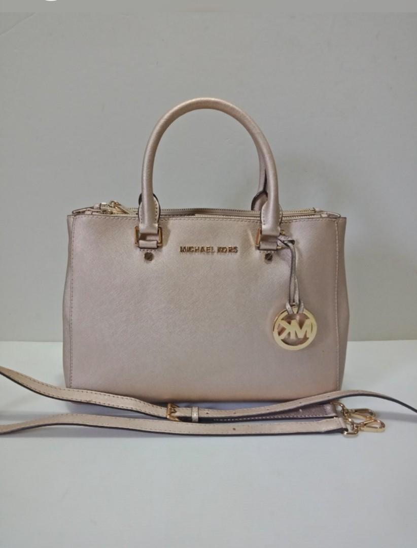 ON SALE* MICHAEL KORS #36063 Blush Pink Saffiano Leather Handbag with Strap  – ALL YOUR BLISS