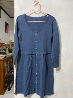 Mididress Rajut Biru
