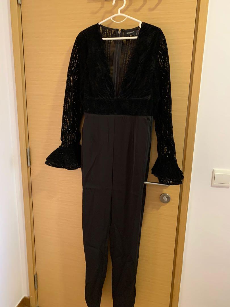 New Black Lace Jumpsuit Australia, Women's Fashion, Dresses & Sets