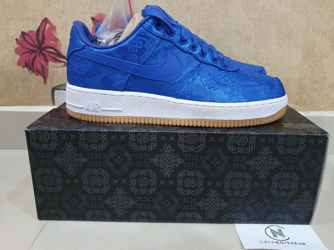 Nike Air Force 1 Low AF1 x CLOT Royal Blue Silk Edison Chen CJ5290 400 Brand New Men s Fashion Footwear Sneakers on Carousell