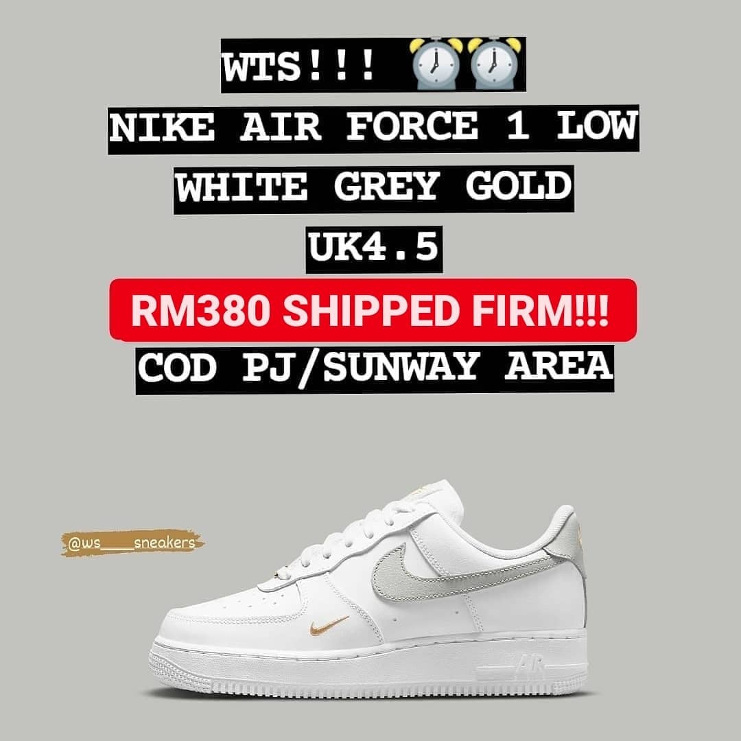 low white grey gold air force 1