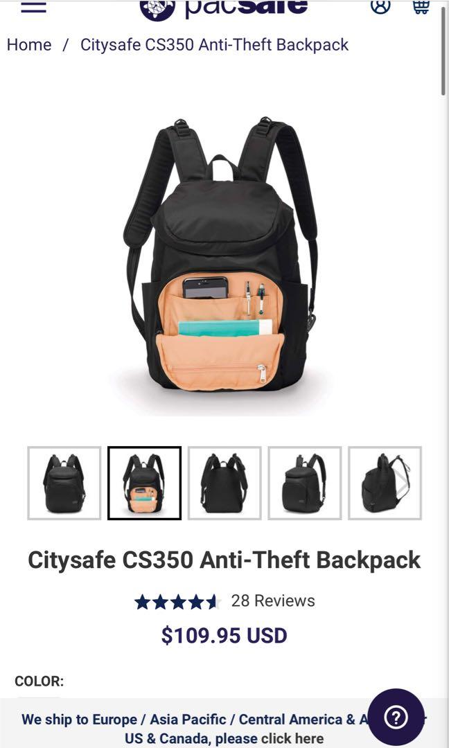 Pacsafe citysafe cs350 top